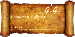 Gasparik György névjegykártya