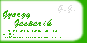 gyorgy gasparik business card